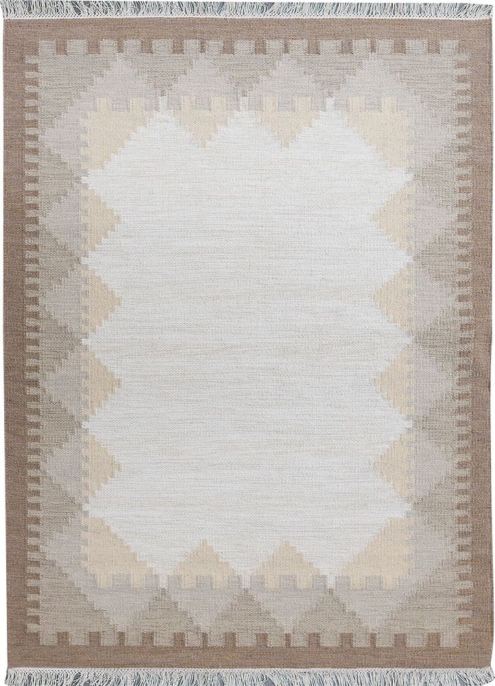 Grand Tapis Laine Ghashgai Kelim - 225x162 Cm - Tissé Main - Motif Persan Multicolore