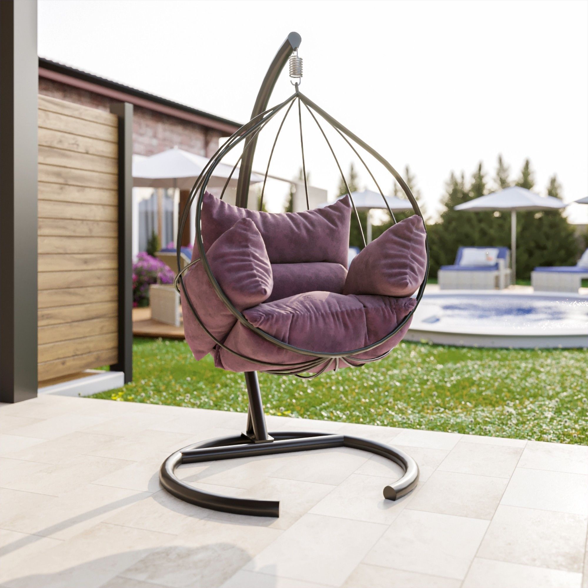 Fauteuil suspendu Mavera - Violet + Détachant pour meubles - Fauteuils ...